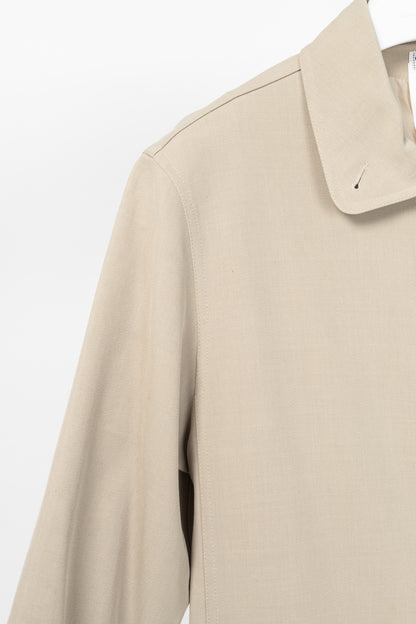 Chanel 98P Beige Wool & Cotton-Blend Twill Mac Coat