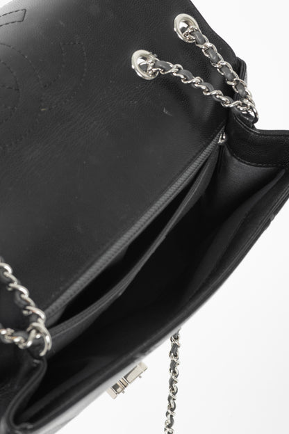 Chanel SS17 Black Caviar Large Chevron Flap Bag