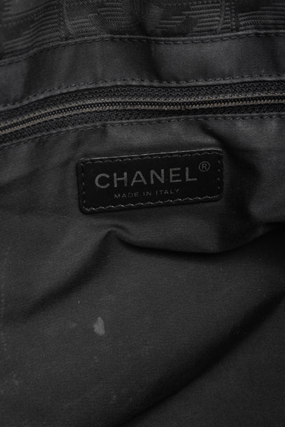 Chanel Travel Line Black Nylon CC-Jacquard Tote