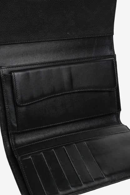 Chanel 13S Noir Caviar Classic Quilted Flap Portefeuille Wallet