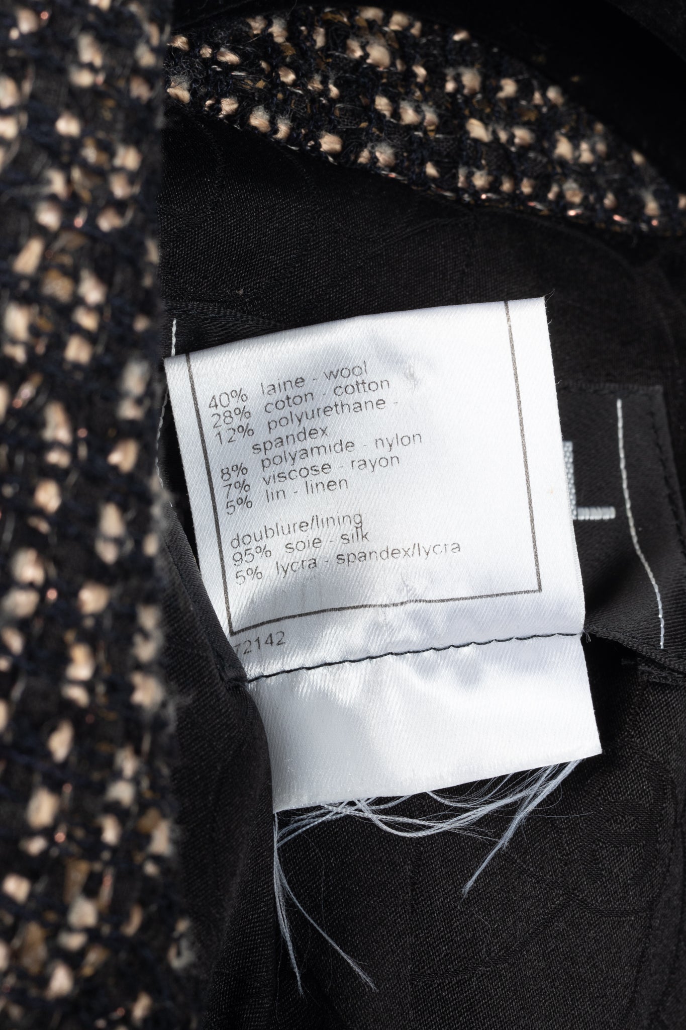 Chanel 03A Brown Wool-Blend Tweed Buttoned Blazer