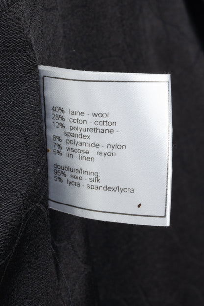 Chanel 03A Brown Wool-Blend Tweed Buttoned Blazer