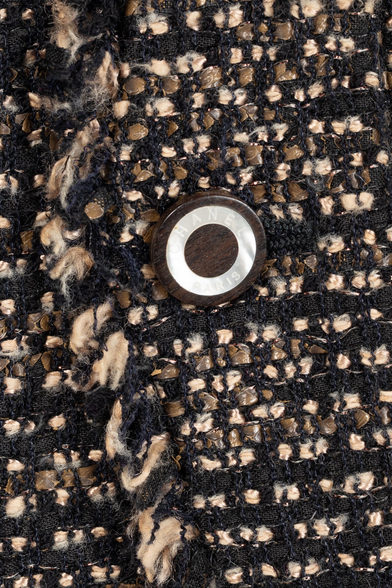 Chanel 03A Brown Wool-Blend Tweed Buttoned Blazer