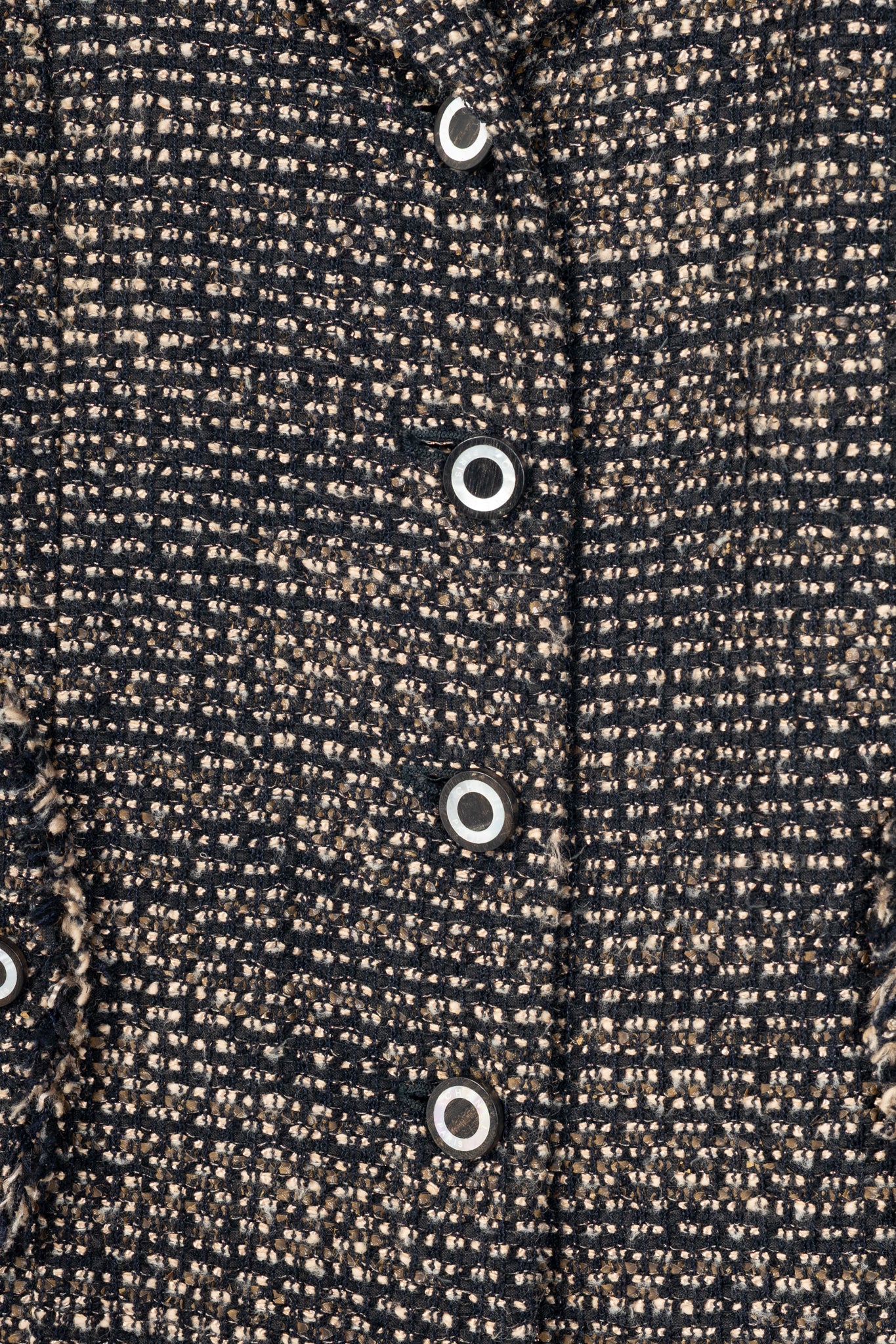 Chanel 03A Brown Wool-Blend Tweed Buttoned Blazer