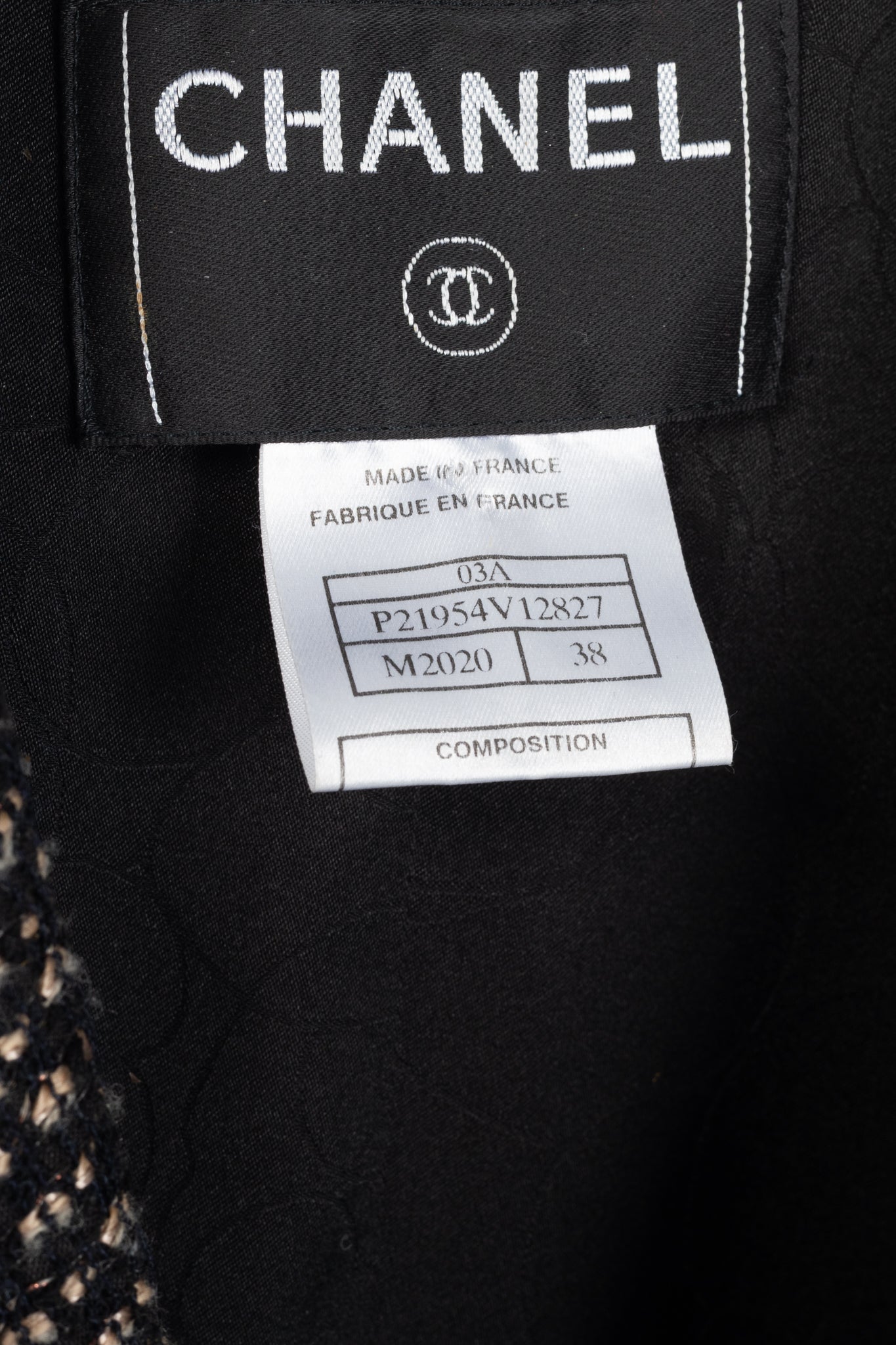 Chanel 03A Brown Wool-Blend Tweed Buttoned Blazer