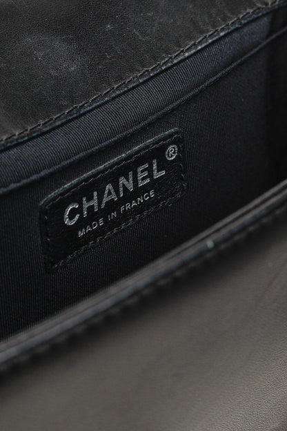 Chanel Medium Boy Blue Bicolour Quilted Flap Shoulder Bag