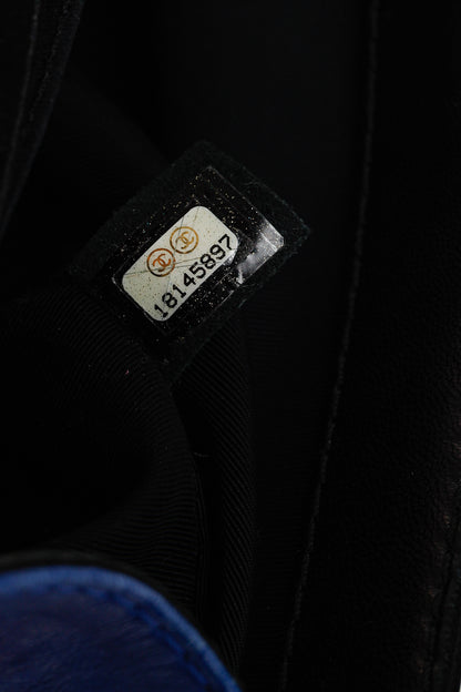 Chanel Medium Boy Blue Bicolour Quilted Flap Shoulder Bag
