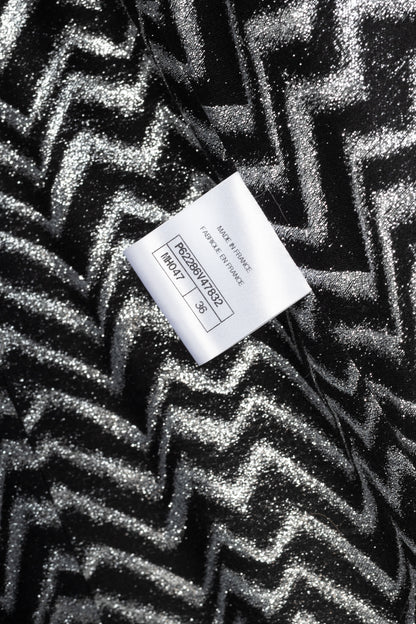 Chanel AW/19 Runway White & Black Houndstooth Wool-Tweed Coat