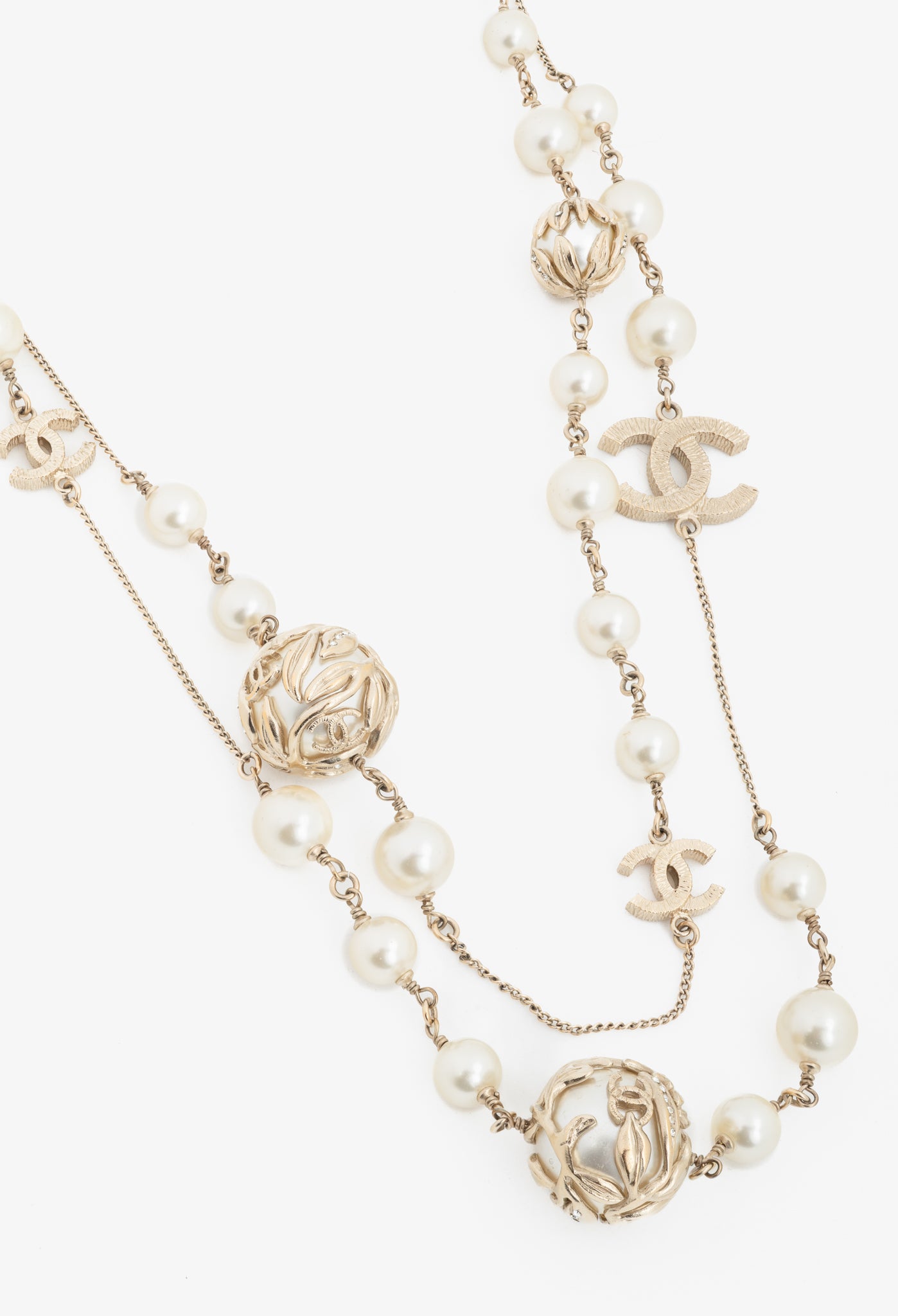Chanel 09A Gold-Tone Multi CC Double Wrap Long Chain Necklace