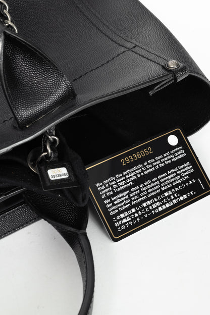 Chanel Small Deauville Black Caviar Studded Tote