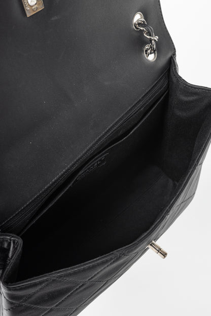 Chanel 12C In the Business Flap Noir Leather Quilted Shoulder Bag