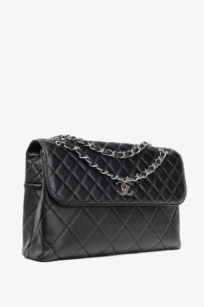 Chanel 12C In the Business Flap Noir Leather Quilted Shoulder Bag