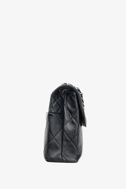 Chanel 12C In the Business Flap Noir Leather Quilted Shoulder Bag