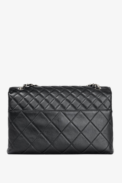 Chanel 12C In the Business Flap Noir Leather Quilted Shoulder Bag