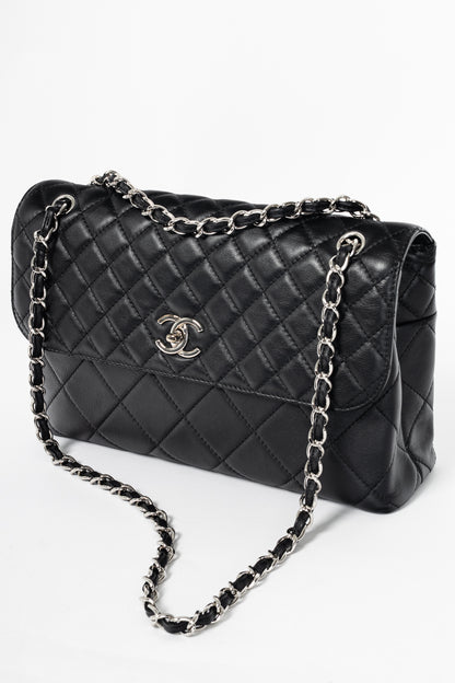 Chanel 12C In the Business Flap Noir Leather Quilted Shoulder Bag