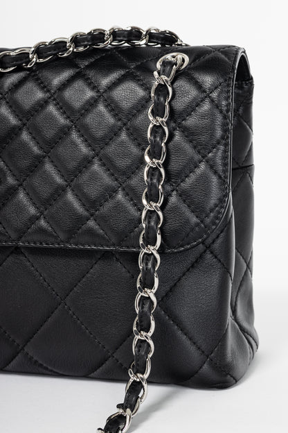 Chanel 12C In the Business Flap Noir Leather Quilted Shoulder Bag