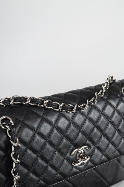 Chanel 12C In the Business Flap Noir Leather Quilted Shoulder Bag