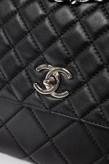 Chanel 12C In the Business Flap Noir Leather Quilted Shoulder Bag