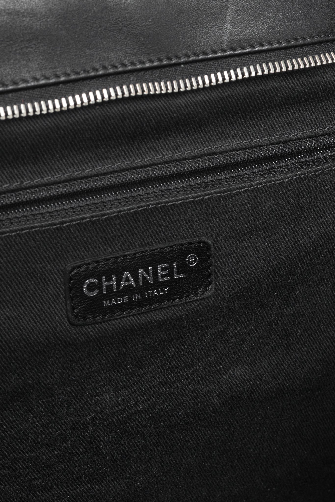 Chanel In-The-Mix Black Large Iridescent Calfskin Quilted Tote