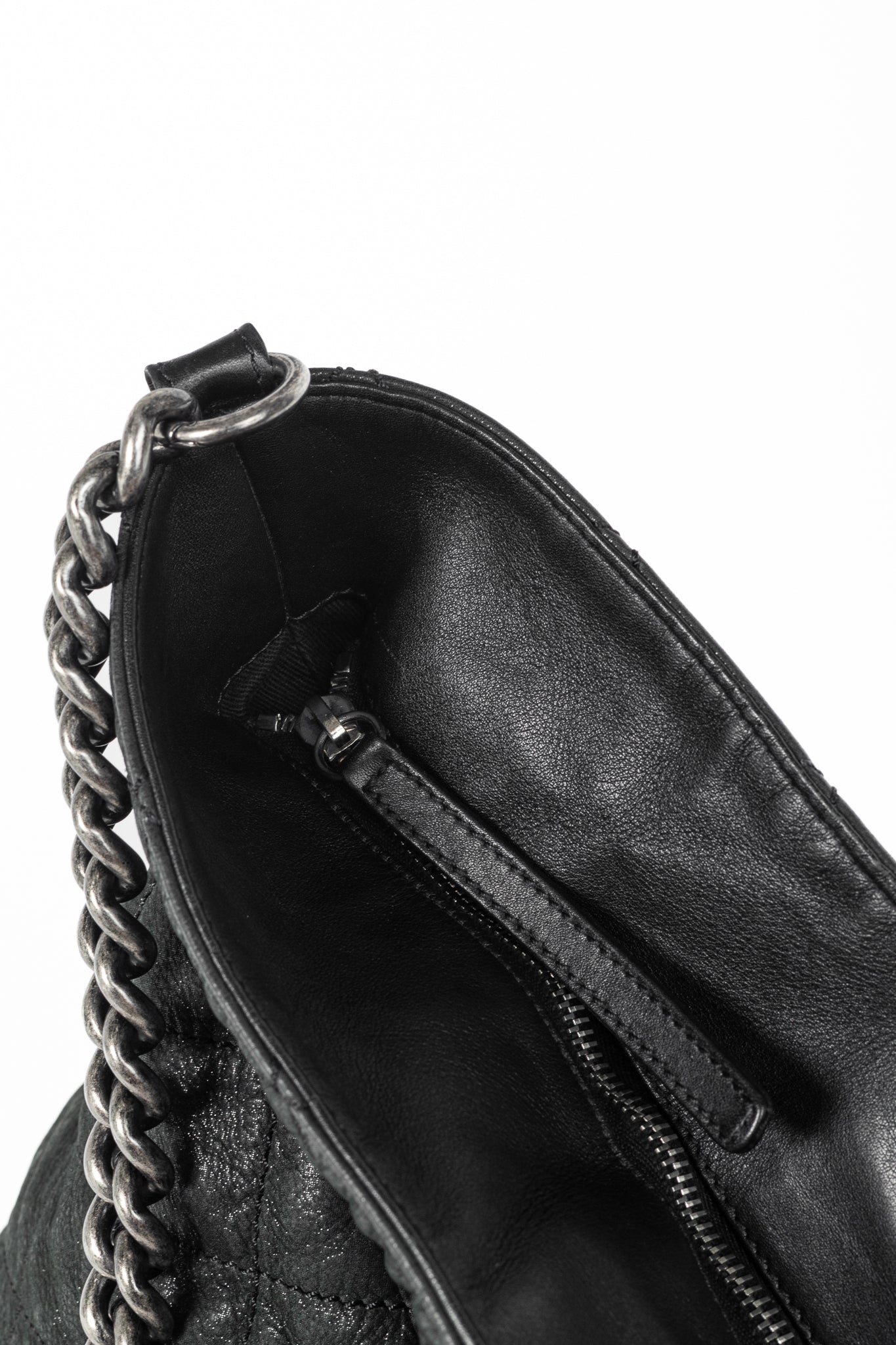 Chanel In-The-Mix Black Large Iridescent Calfskin Quilted Tote