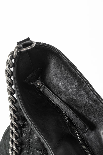 Chanel In-The-Mix Black Large Iridescent Calfskin Quilted Tote