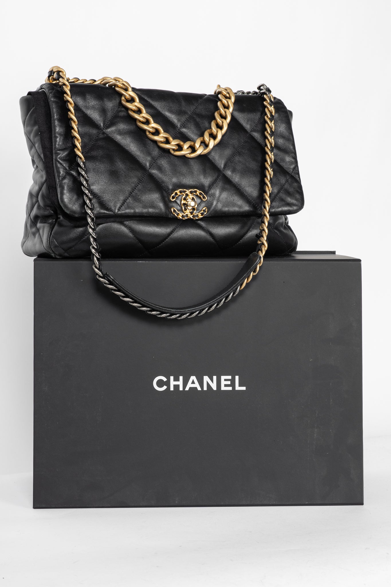 Chanel Maxi Flap Black Quilted Lambskin Handbag