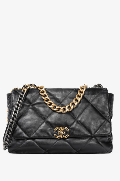 Chanel Maxi Flap Black Quilted Lambskin Handbag