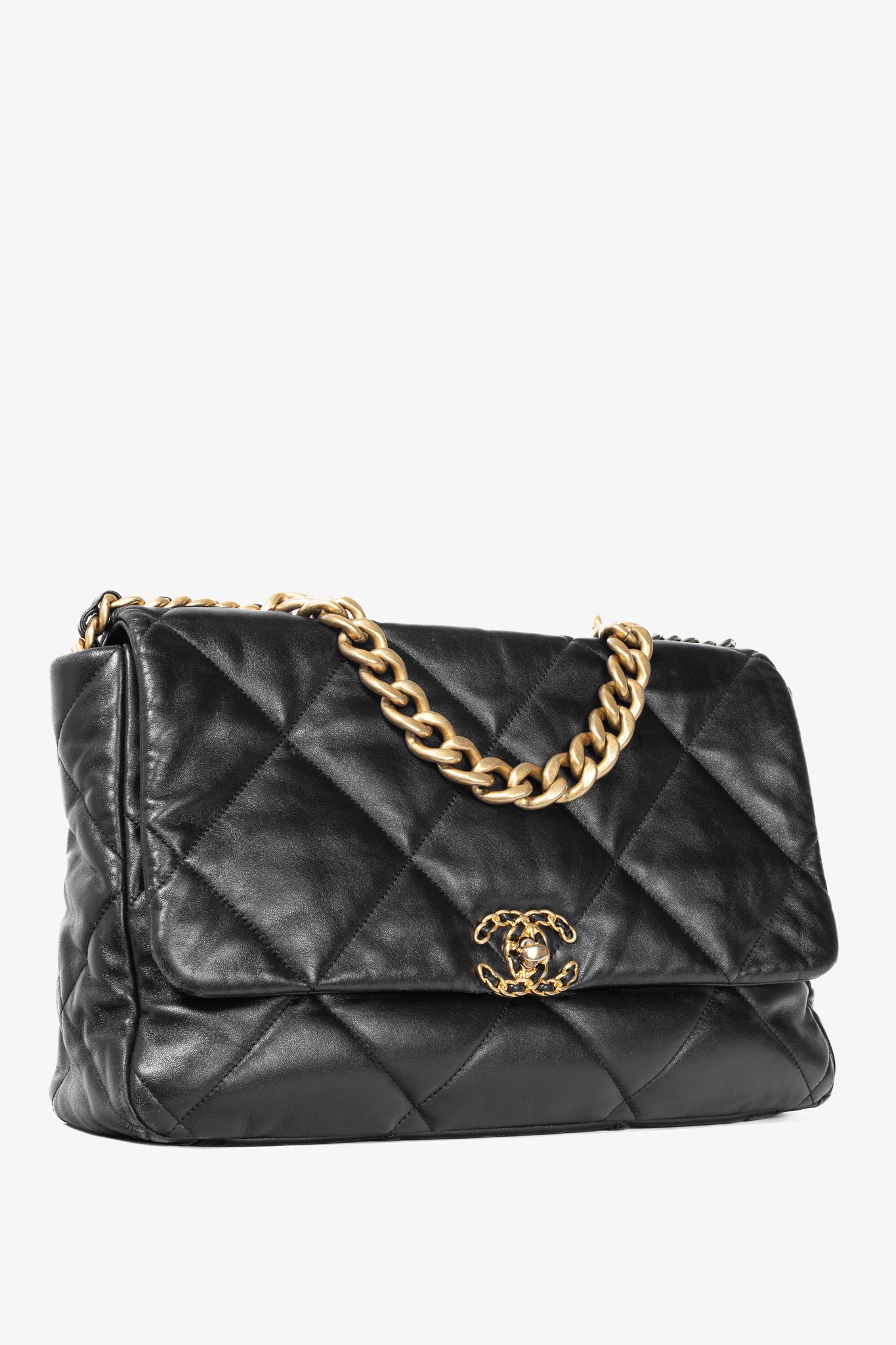 Chanel Maxi Flap Black Quilted Lambskin Handbag