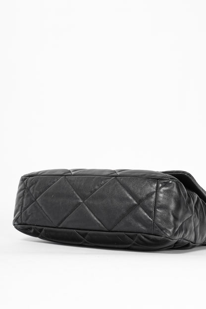 Chanel Maxi Flap Black Quilted Lambskin Handbag
