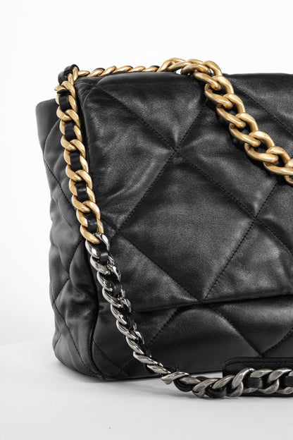 Chanel Maxi Flap Black Quilted Lambskin Handbag