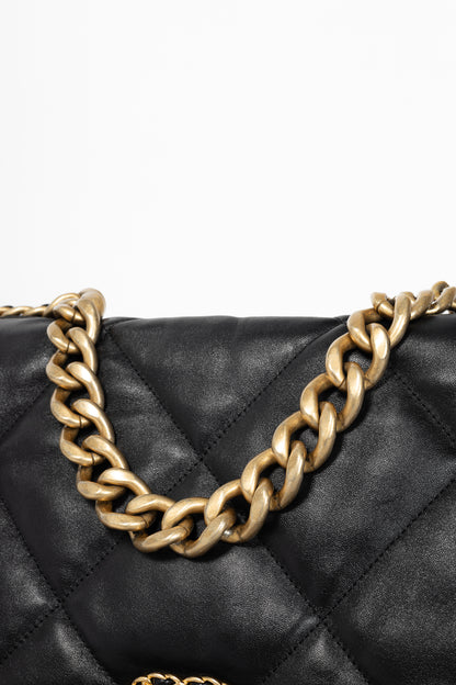 Chanel Maxi Flap Black Quilted Lambskin Handbag