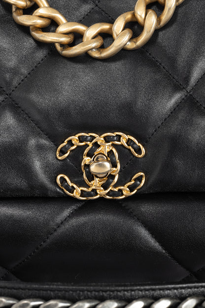 Chanel Maxi Flap Black Quilted Lambskin Handbag