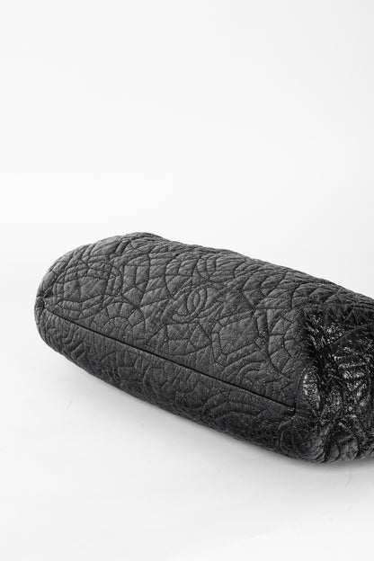 Chanel Graphic Edge Black Shiny Vinyl Quilted Tote