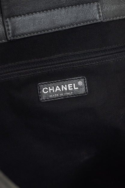 Chanel Sloane Square Grey Leather Quilted Tote