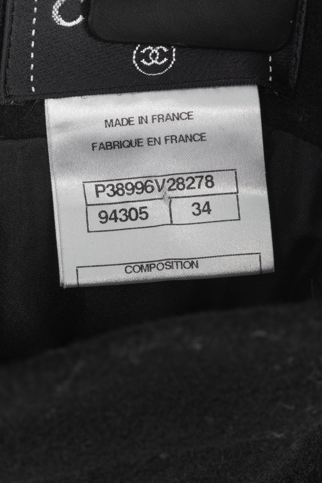 Chanel Black Wool-Blend Panelled A-Line Knee-Length Skirt