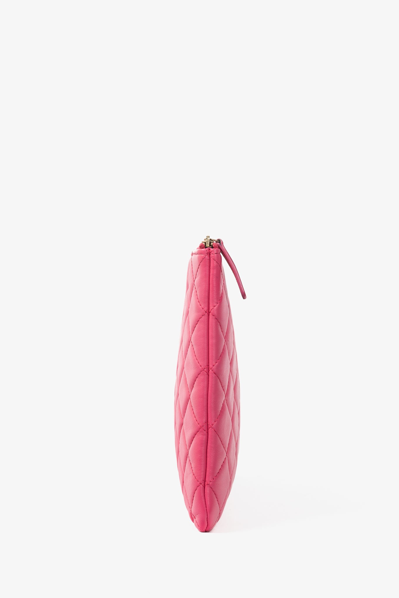 Chanel Pink Quilted Lambskin Medium O-Case