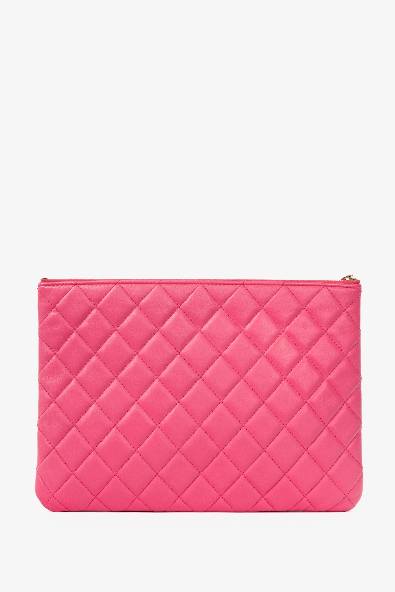 Chanel Pink Quilted Lambskin Medium O-Case