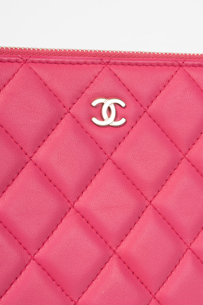 Chanel Pink Quilted Lambskin Medium O-Case