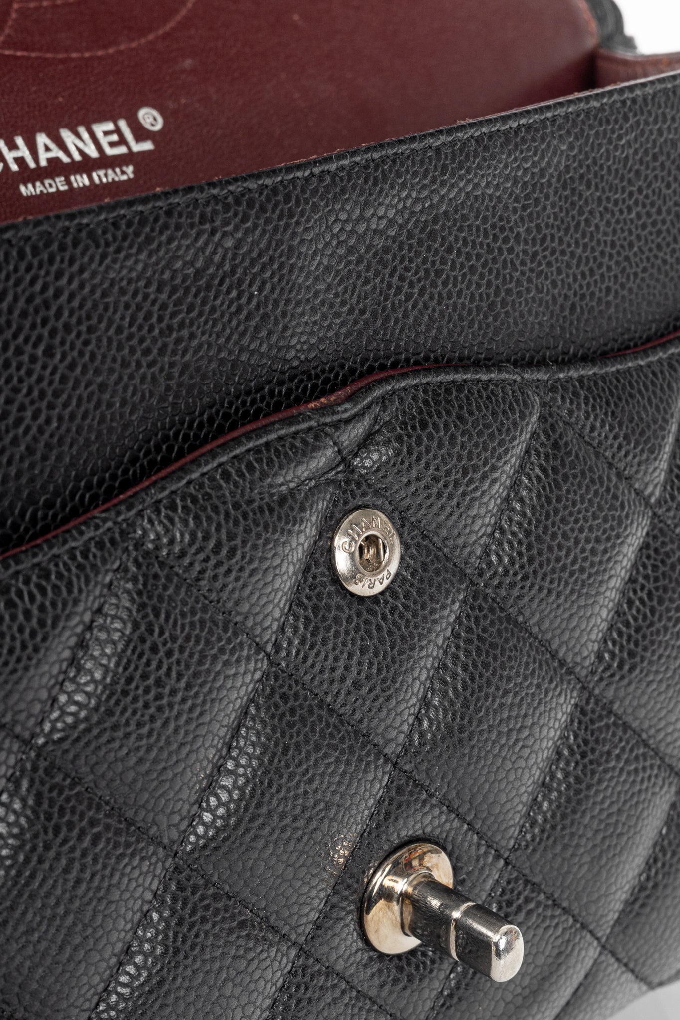 Chanel Jumbo Classic Black Caviar Quilted Double Flap Bag