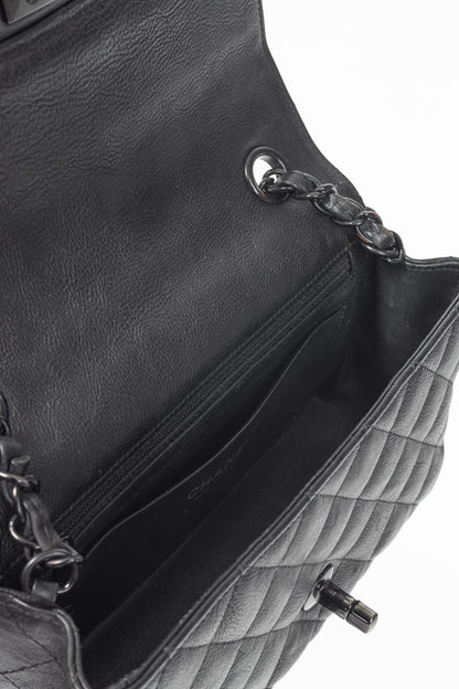 Chanel S17 Mini Classic Black Lambskin Quilted Flap Bag