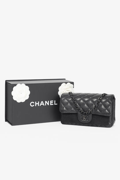 Chanel S17 Mini Classic Black Lambskin Quilted Flap Bag