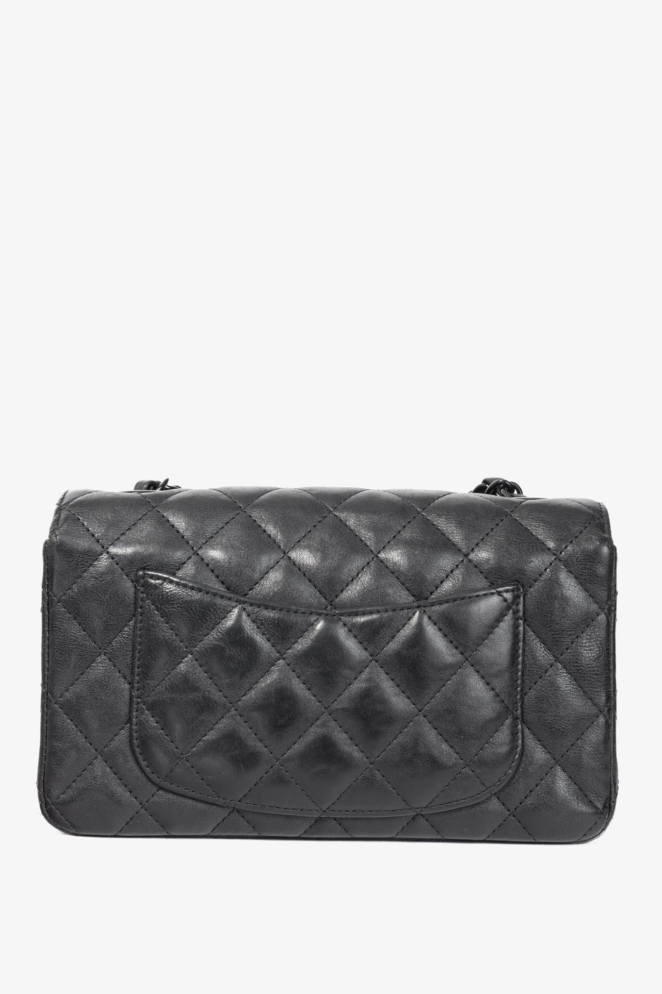 Chanel S17 Mini Classic Black Lambskin Quilted Flap Bag
