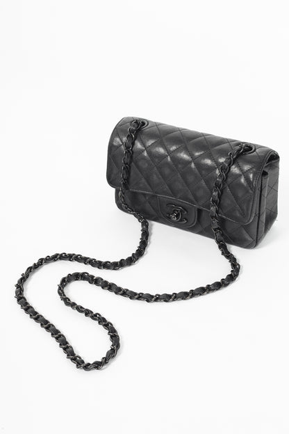 Chanel S17 Mini Classic Black Lambskin Quilted Flap Bag