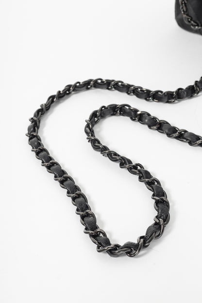 Chanel S17 Mini Classic Black Lambskin Quilted Flap Bag