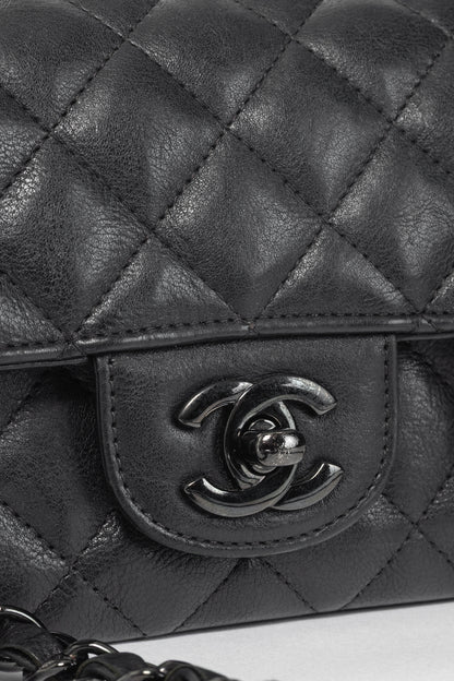 Chanel S17 Mini Classic Black Lambskin Quilted Flap Bag