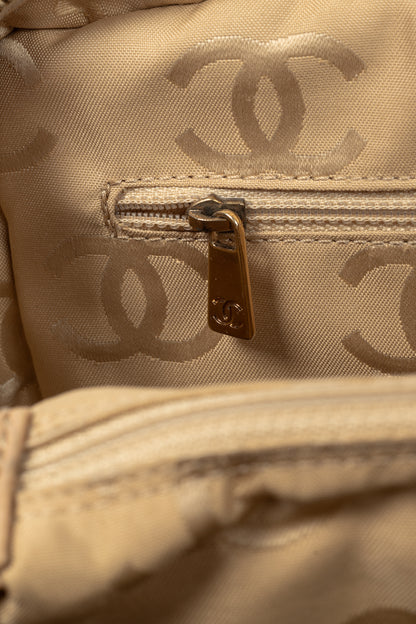 Chanel Wild Stitch Sand CC Quilted Leather Tote