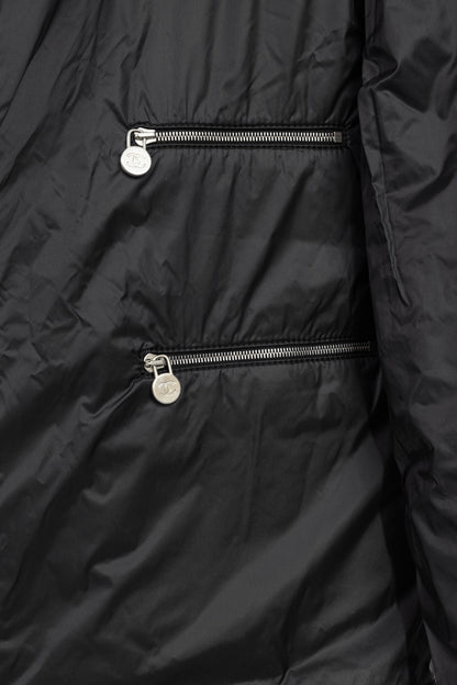 Chanel Reversible Grey Tweed-Printed & Black Nylon Jacket