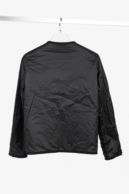 Chanel Reversible Grey Tweed-Printed & Black Nylon Jacket