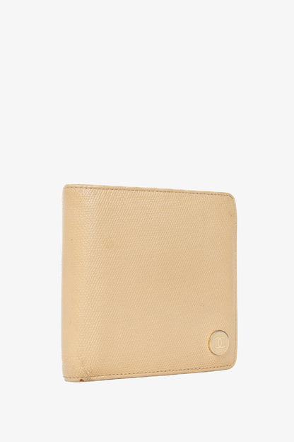 Chanel Camel Caviar Leather CC-Logo Bifold Wallet