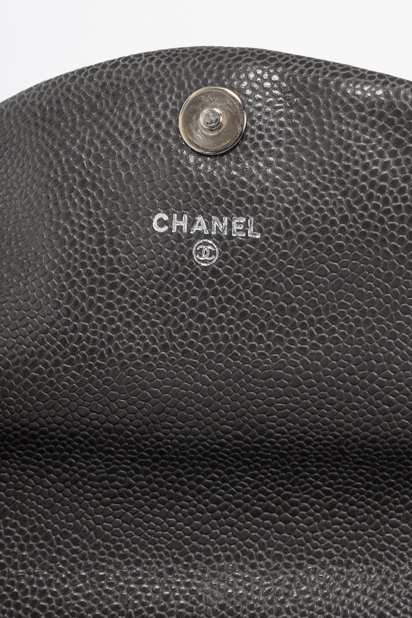 Chanel 12A Anthracite Caviar Leather CC Half Moon WOC
